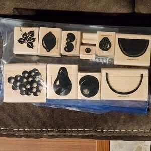 11 Fruit Rubber Stamp Set